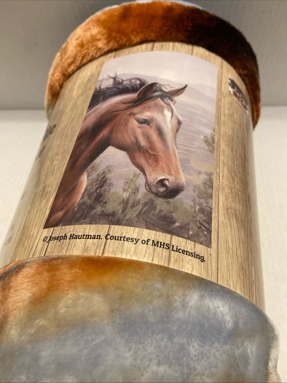 Joseph Hautman Horse Wildlife Extra Long Rachelle Throw 40 In X 65 In New - Picture 2 of 8